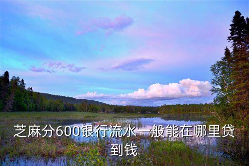 芝麻分600銀行流水一般能在哪里貸到錢
