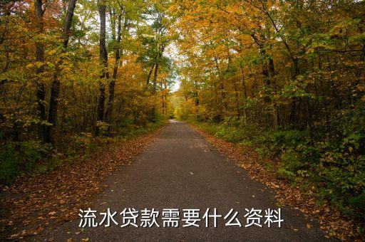 流水貸款需要什么資料