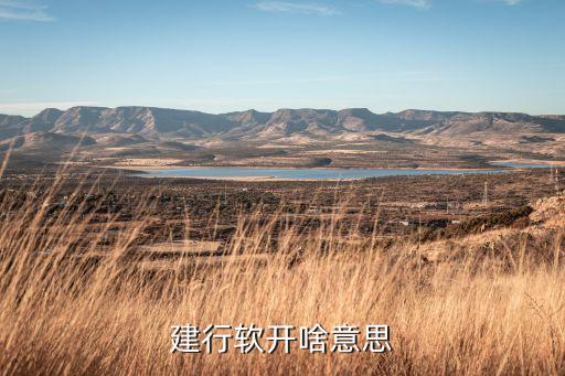 建行軟開啥意思