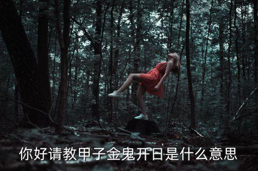 你好請(qǐng)教甲子金鬼開日是什么意思