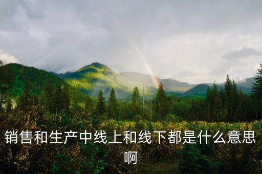 銷售和生產(chǎn)中線上和線下都是什么意思啊