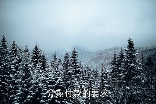 銀行分期需要什么條件，分期付款的要求