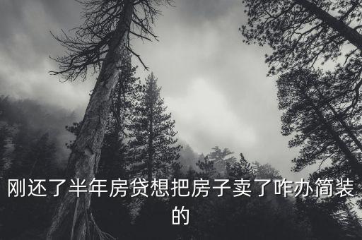 剛還貸款的房子怎么賣(mài)，出售正在還貸的房子要走哪些程序