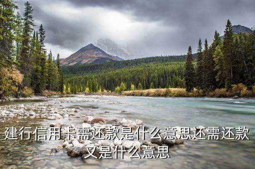 建行信用卡需還款是什么意思還需還款又是什么意思