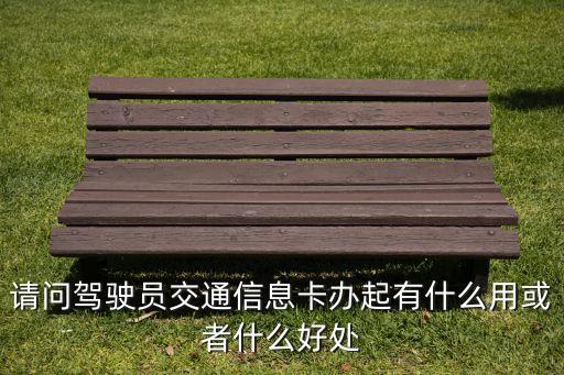 請問駕駛員交通信息卡辦起有什么用或者什么好處
