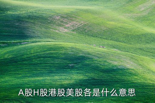 A股H股港股美股各是什么意思