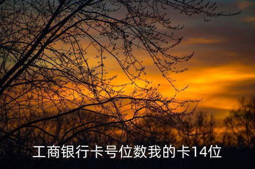 工商銀行卡號位數我的卡14位