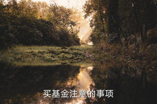 買基金注意的事項