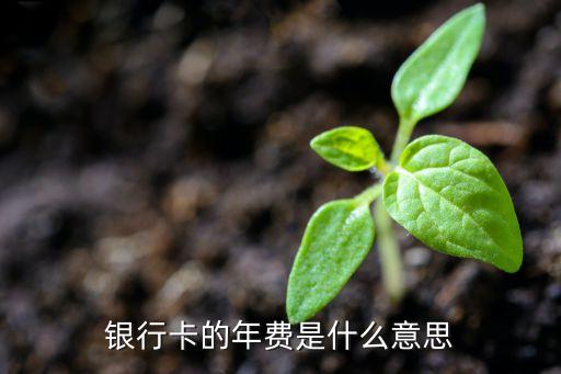 扣收年費是什么意思，銀行卡里的扣年費是啥意思
