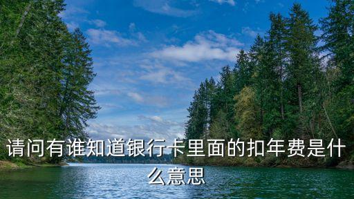 請(qǐng)問(wèn)有誰(shuí)知道銀行卡里面的扣年費(fèi)是什么意思