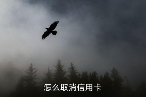 怎么取消信用卡