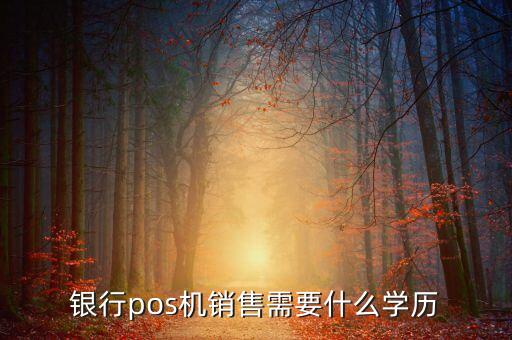 銀行pos機(jī)銷售需要什么學(xué)歷
