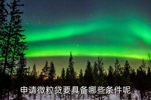 申請微粒貸要具備哪些條件呢
