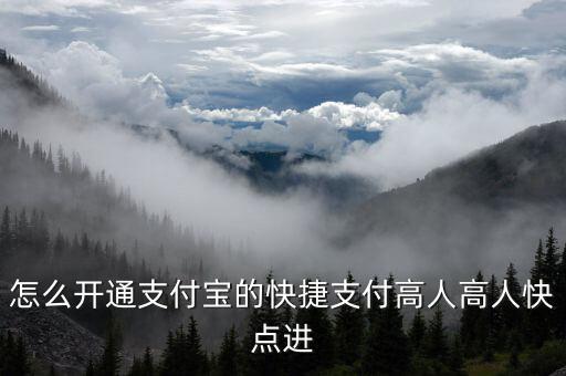 怎么開(kāi)通支付寶的快捷支付高人高人快點(diǎn)進(jìn)