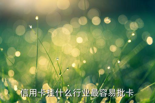 什么工作好批信用卡嗎，信用卡掛什么行業(yè)最容易批卡