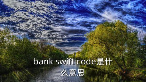 bank swift code是什么意思