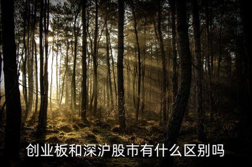 深滬創(chuàng)業(yè)板有什么區(qū)別，創(chuàng)業(yè)板和深滬股市有什么區(qū)別嗎