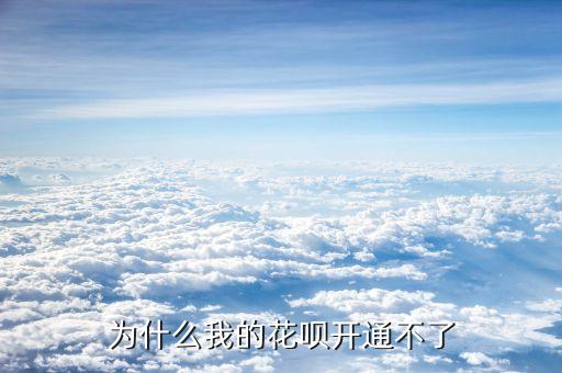 為什么我的花唄開通不了