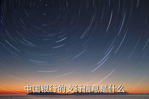 中國銀行支行名稱是什么意思，什么是支行名稱