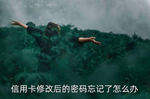 信用卡修改后的密碼忘記了怎么辦