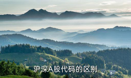 滬深A股代碼的區(qū)別