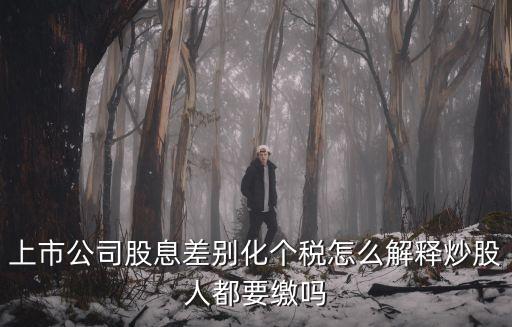 上市公司股息差別化個稅怎么解釋炒股人都要繳嗎