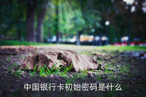 中國銀行卡初始密碼是什么