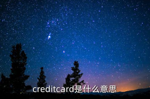 creditcard是什么意思