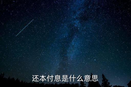 還本還息是什么意思，工商銀行里的還息還本是什么意思