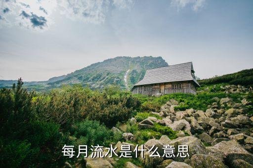 每月流水是什么意思，每月流水是什么意思