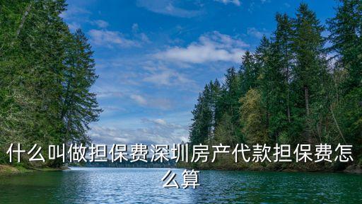 什么叫做擔保費深圳房產(chǎn)代款擔保費怎么算
