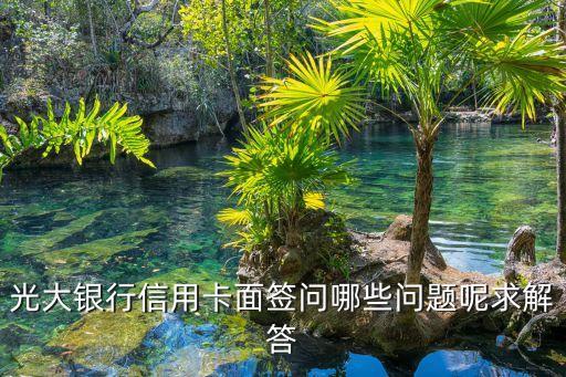 光大銀行信用卡面簽問哪些問題呢求解答