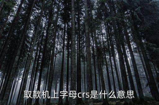crs 轉(zhuǎn)賬什么意思，ATMCDSCRS的區(qū)別銀行里自助金融交易系統(tǒng)就這些嗎