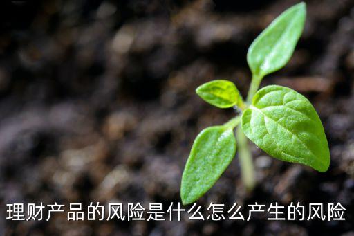理財(cái)產(chǎn)品的風(fēng)險(xiǎn)是什么怎么產(chǎn)生的風(fēng)險(xiǎn)
