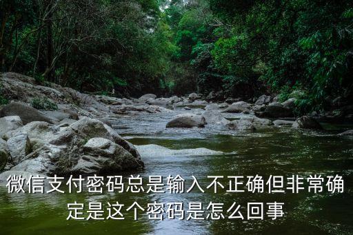 微信支付密碼總是輸入不正確但非常確定是這個密碼是怎么回事