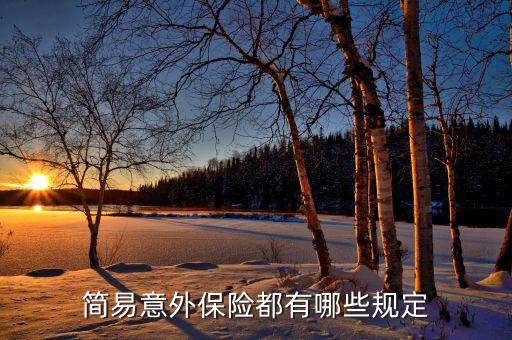簡易意外保險(xiǎn)都有哪些規(guī)定