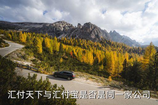 匯付天下與匯付寶是否是同一家公司
