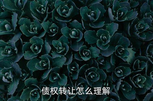 債權(quán)轉(zhuǎn)讓怎么理解