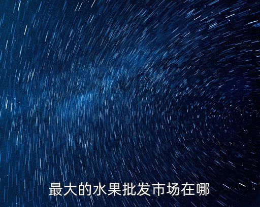 最大的水果批發(fā)市場在哪