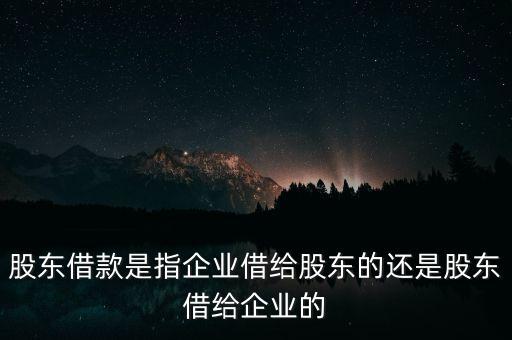 什么是股東貸款，股東個(gè)人貸款用于有限或股份公司經(jīng)營(yíng)
