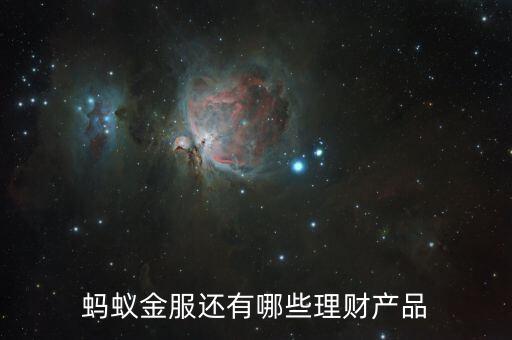 螞蟻金服還有哪些理財(cái)產(chǎn)品