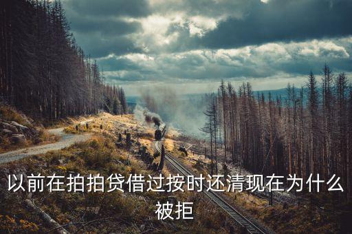 以前在拍拍貸借過按時還清現(xiàn)在為什么被拒