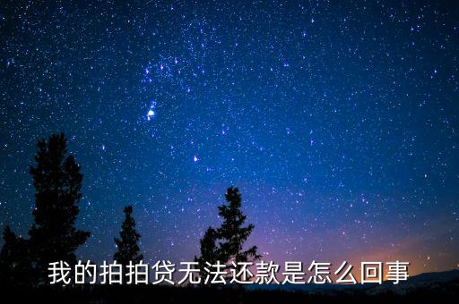 我的拍拍貸無法還款是怎么回事