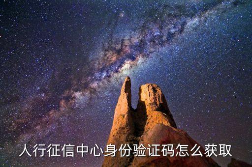 人行征信中心身份驗證碼怎么獲取