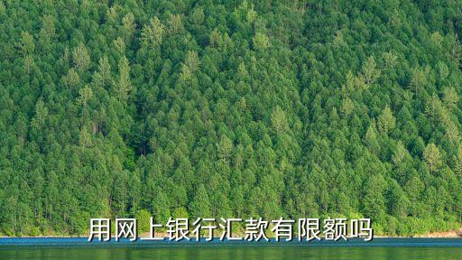 用網(wǎng)上銀行匯款有限額嗎