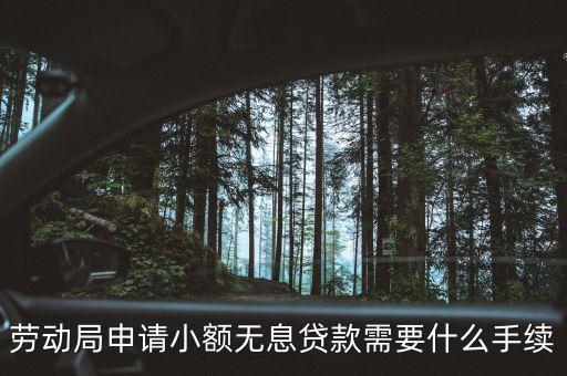 勞動局貸款都需要什么，誰知道去本地社會保障局或者勞動局辦理無息貸款都需要些什么