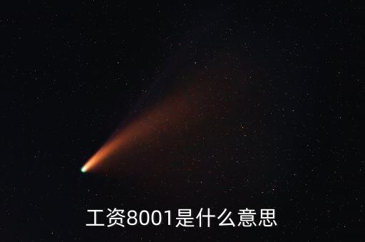 工資8001是什么意思