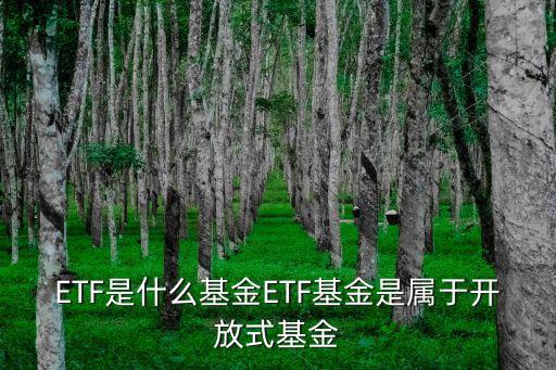 ETF是什么基金ETF基金是屬于開放式基金