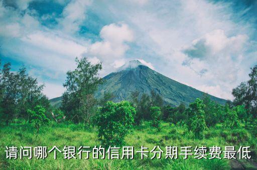 請問哪個(gè)銀行的信用卡分期手續(xù)費(fèi)最低