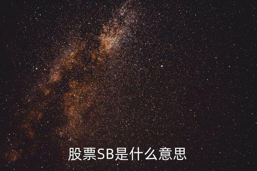 股票SB是什么意思